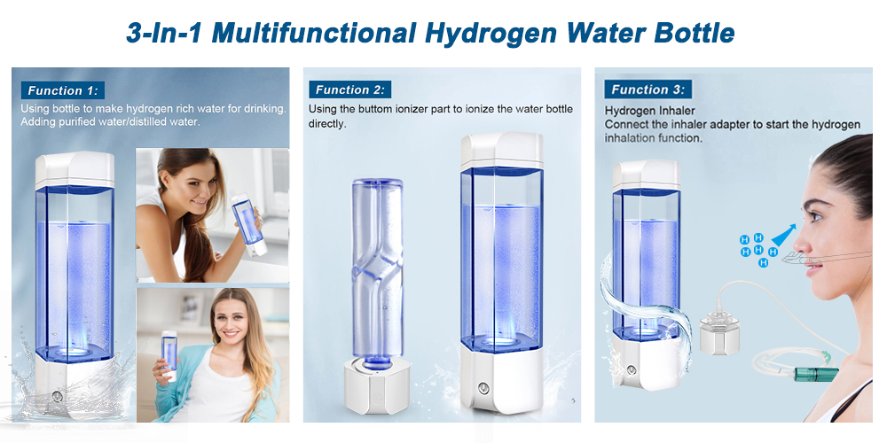 3000ppb Transparent Hydrogen Water Bottle—Make Your Body Healthier and Younger