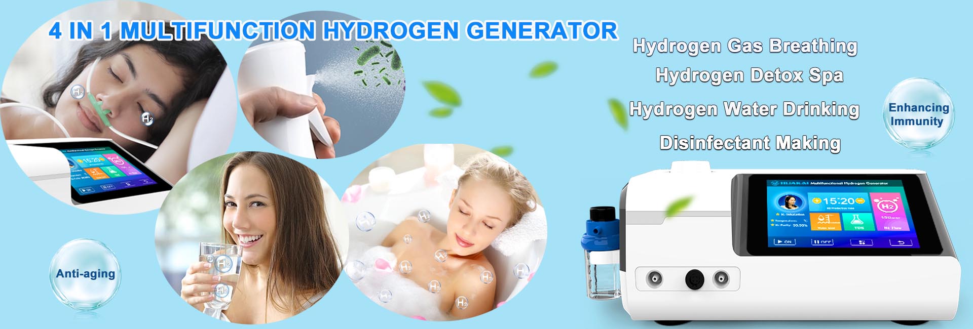 4 IN 1 Multi-function HHO Inhaler OxyHydrogen Inhalation Machine ...