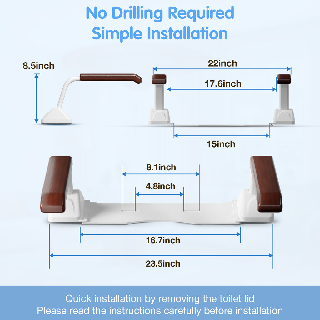 Toilet Seat Risers with Arms: Enhanced Support for Seniors