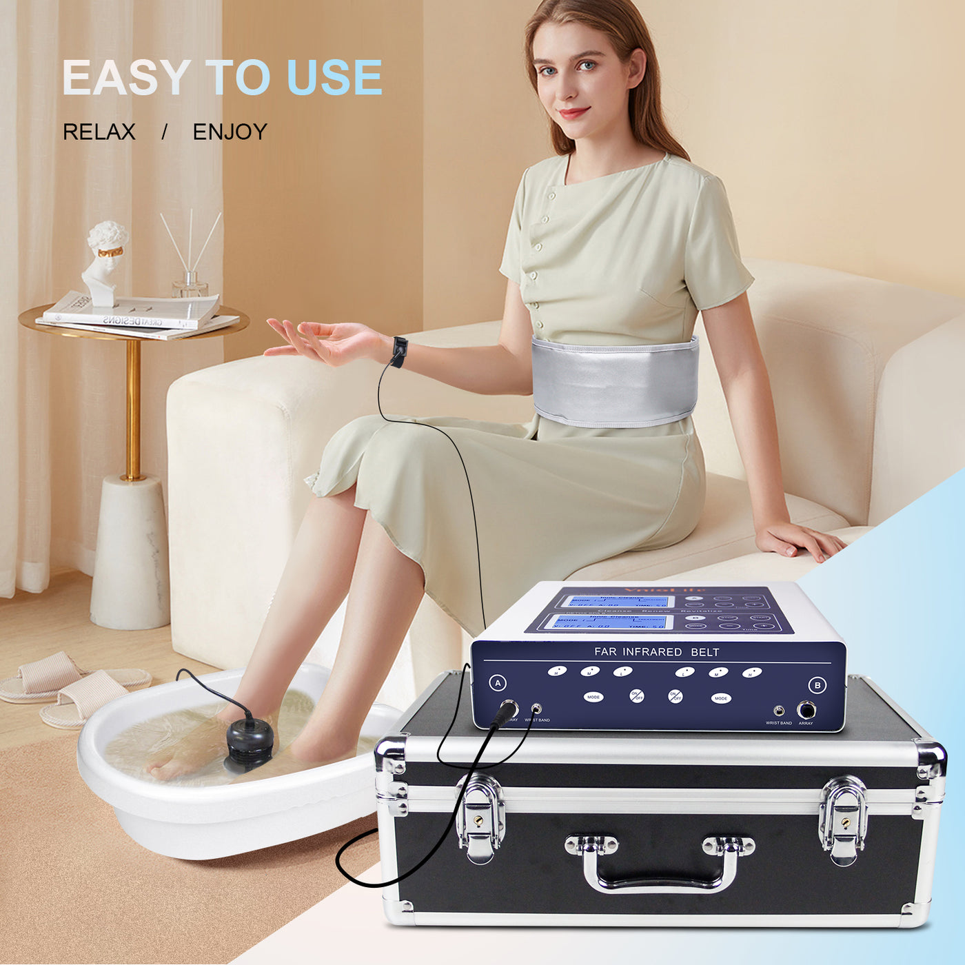 Ionic Foot Detox Foot Bath Spa Detox Machine WL809white HUAKAI