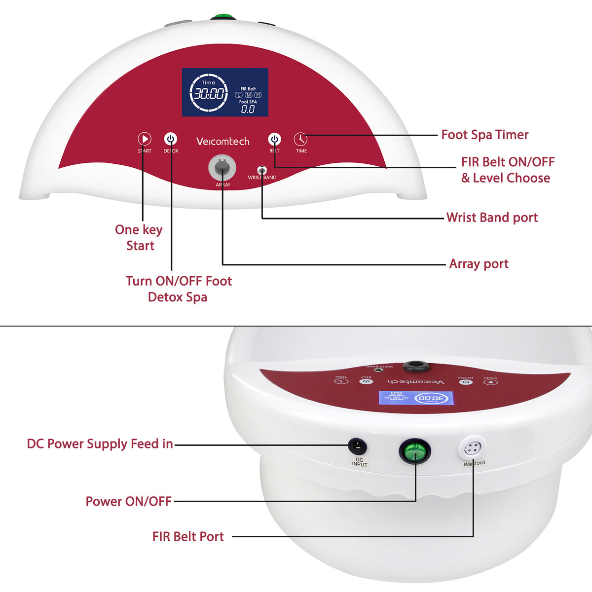 WL-801B  Popular Ion Foot Detox Device Foot Detox Spa Machine