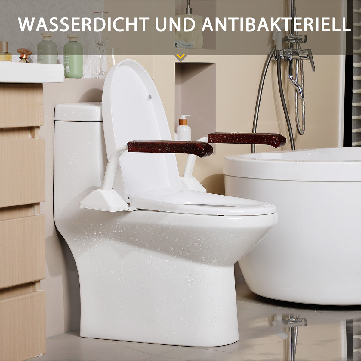 2024 Aktualisierung Stehhilfe Toilette klappbar, robuste Toiletten-Stehhilfe ohne Bohren, WC-Stützrahmen für Senioren, WC-Griff behindertengerecht, maximale Belastung 200 kg