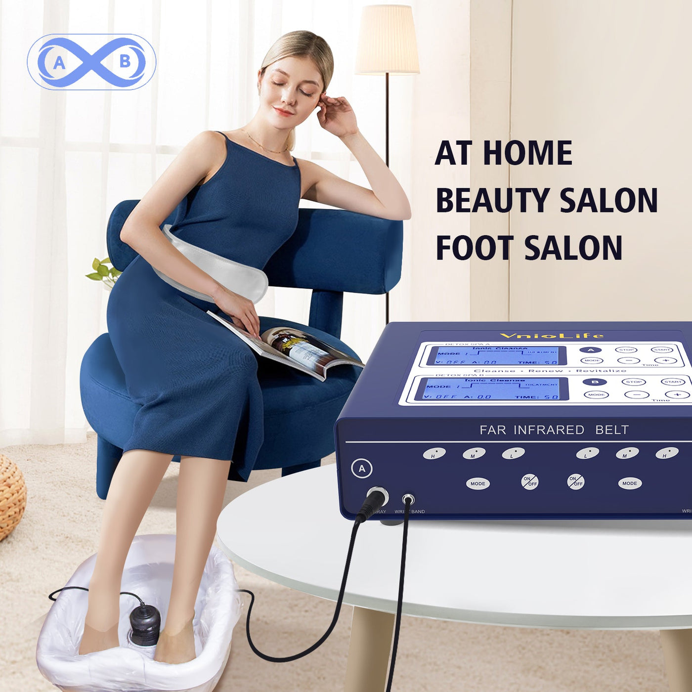 Detox Machine Ionic Foot Bath Detox Machine, Dual Foot Detox Machine for 2 Users wit ...