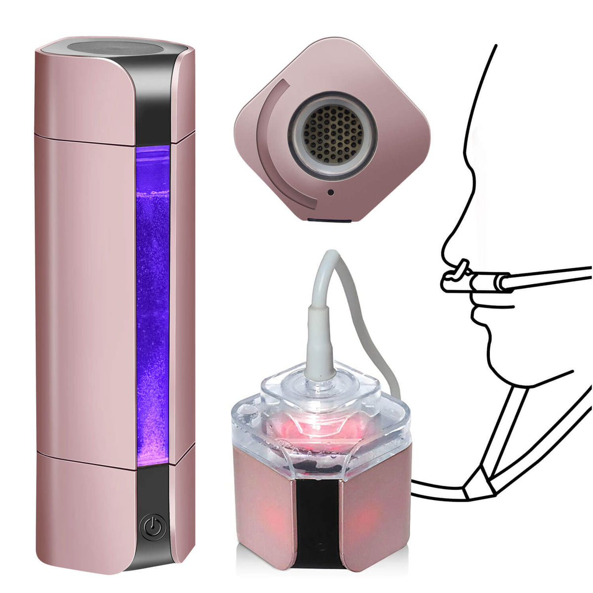 Healthy Hydrogen Water Bottle Inhalator Device h2 Water Generator Drinking Water