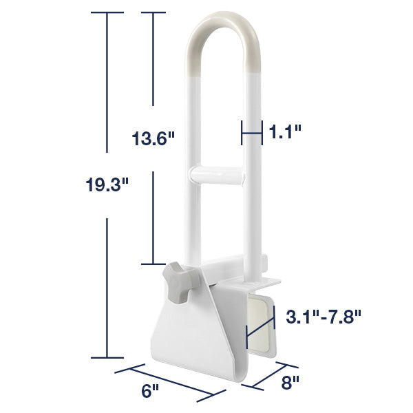 Bathtub rails size