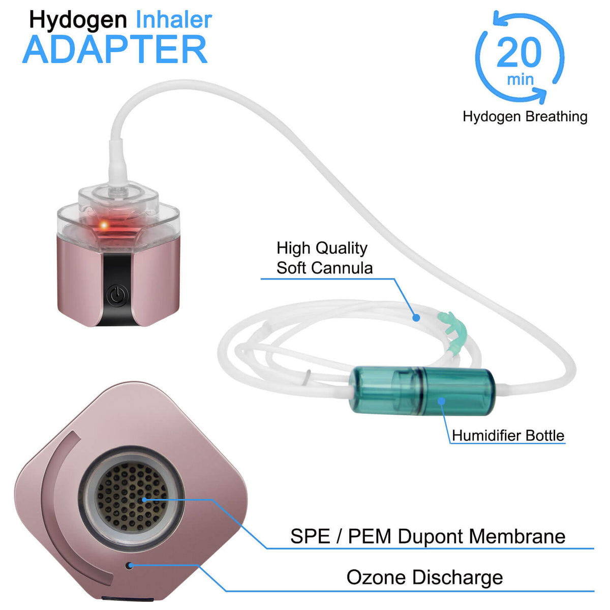 Healthy Hydrogen Water Bottle Inhalator Device h2 Water Generator Drinking Water