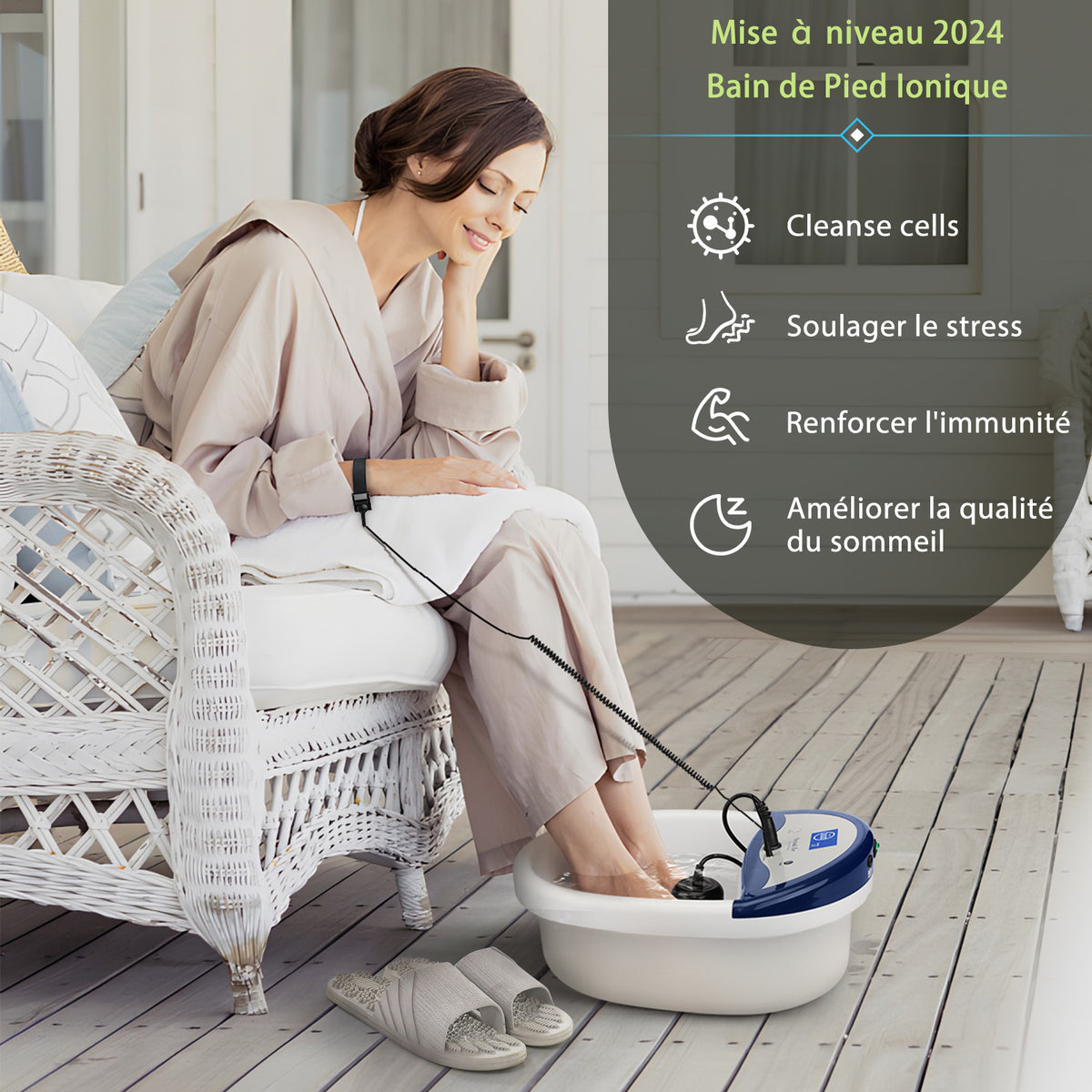 Bain de Pied Ionique Professionnel détoxination ionique spa ionique detox par les pieds