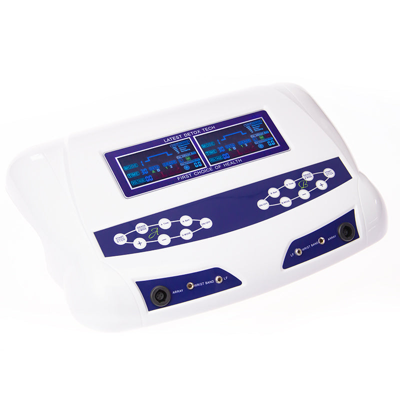 Dual Ionic Foot Bath Detox Machine,  Foot Spa Detoxification Machine Digital LCD Display with 2 Arrays, 2 Waist Belts, 2 Waist Straps