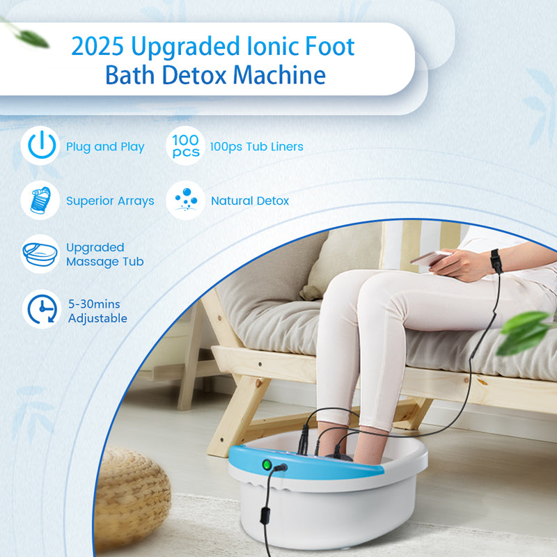 Ionic Foot Bath Detox Machine, Detox Ionic Foot Bath Ion Foot Spa Detox Machine Foot Spa Aqua Cell Cleanse Negative Hydrogen Foot Spa for Home Use Holiday