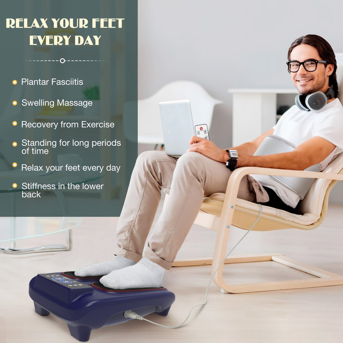Foot Massager Machine with Heat, Vibration Foot Massager, 2 Speed Adjustable, 2 Shiatsu Deep Kneading for Pain Relief, at Home Use