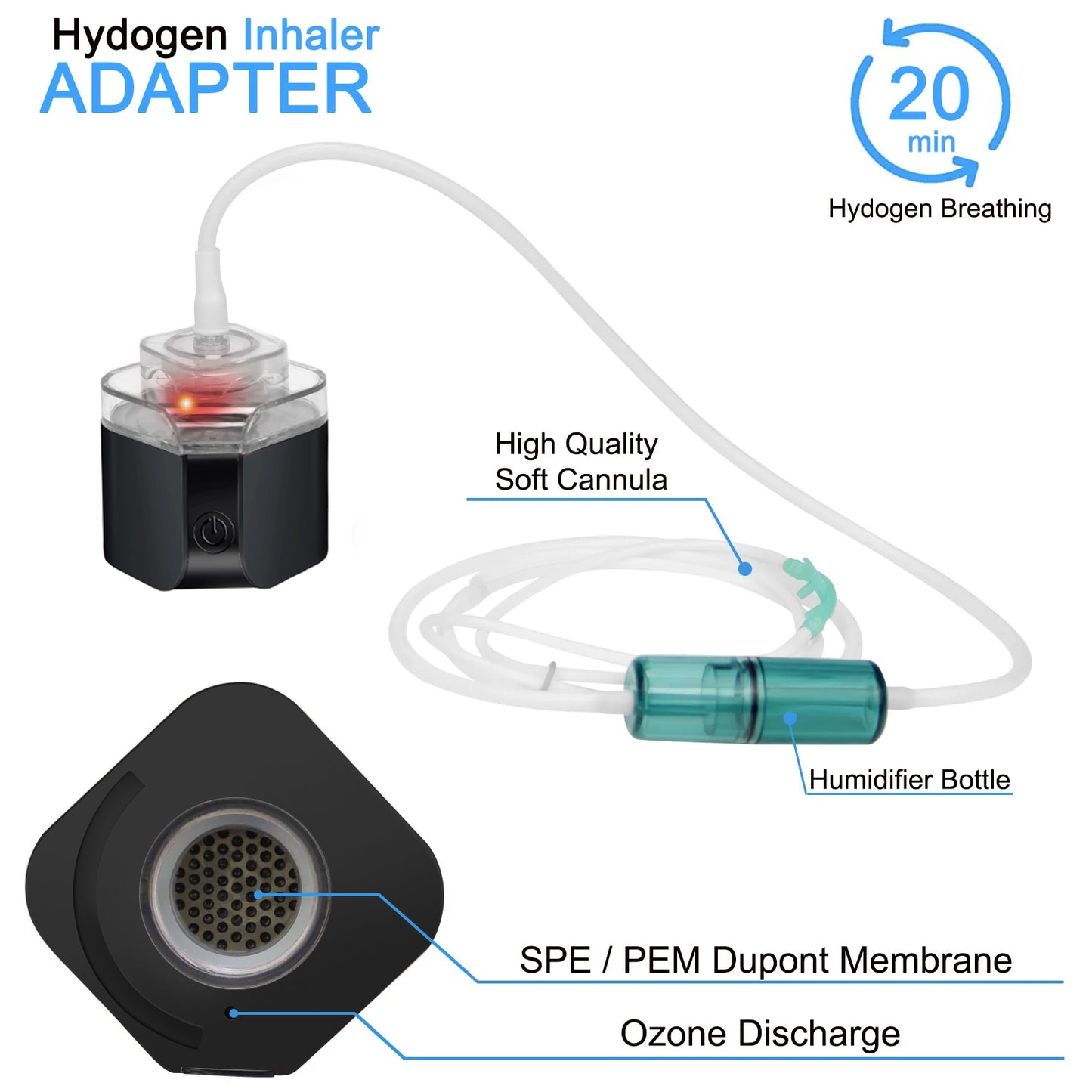 Hydrogen Water Bottle Generator, Best Hydrogen Water Machine with Inhaler SPE PEM Technology, Ion Water Bottle High Concentration Hydrogen Bottle