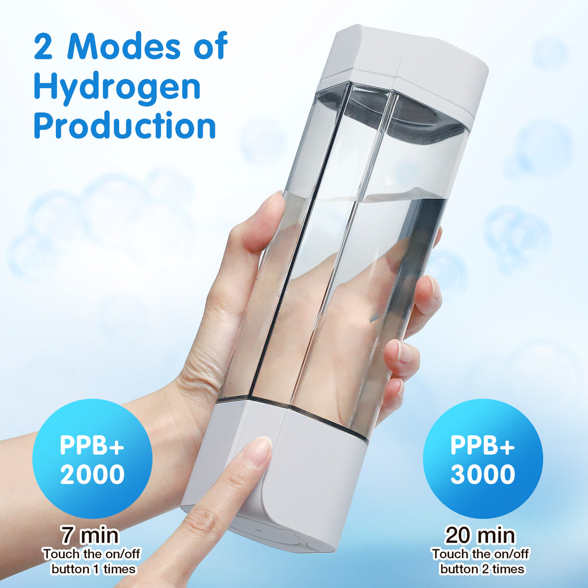 Hydrogen Health Water Bottle, Best Hydrogen Water Bottle 400ml with Gas Inhaler Molecular H2 Maker Machine SPE/PEM Technology