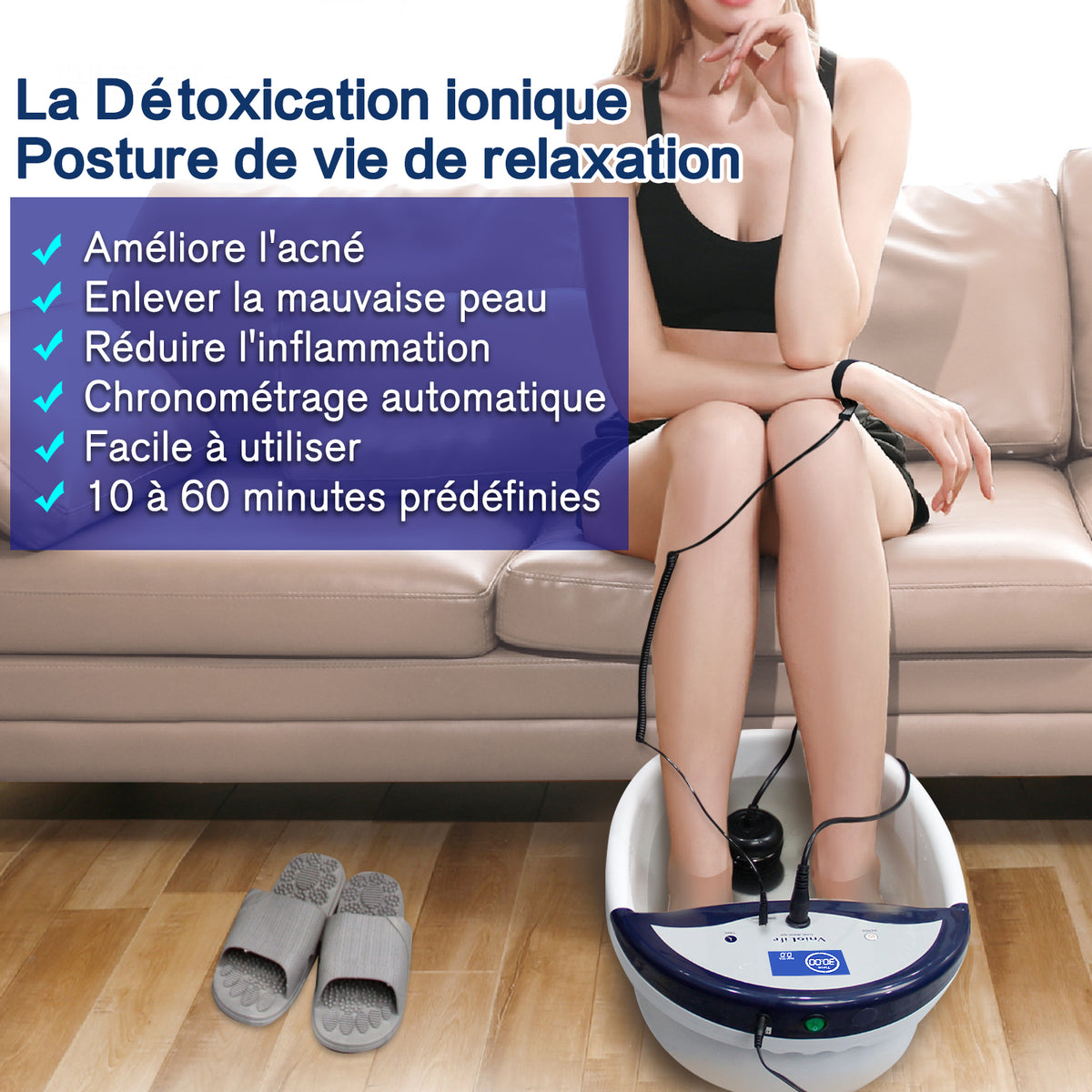 Bain de Pied Ionique Professionnel détoxination ionique spa ionique detox par les pieds