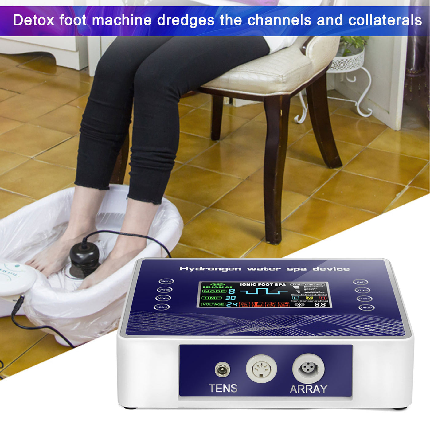 Ion Cleanse Detox Foot Spa machine Ionic Foot Detox Spa Vniolife