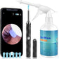 HD Visible Battery Powered Ear Wax Removal Kit, IP67 1080P Camera 6 LED Lights, Ear Irrigation Flushing System with Basin