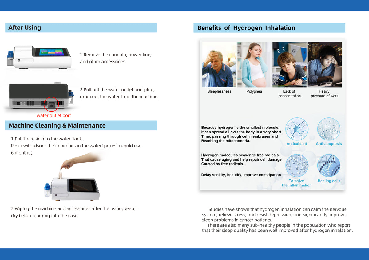 Hho Hydrogen Inhalation Machine Hydrogen Generator with Hydrogen Spa WL-930A