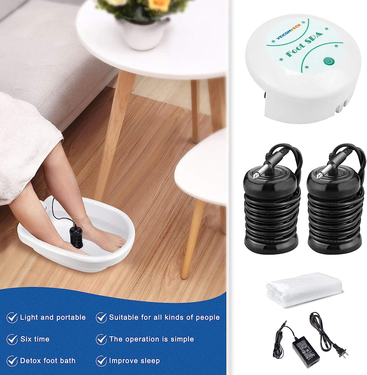 Ionic Foot Bath Detox Machine Foot SPA For Home Beauty Salon Spa Use