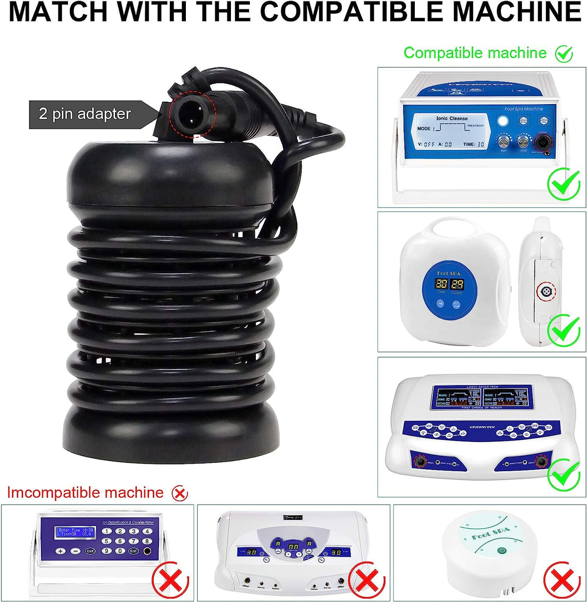 arrays for ionic detox foot baths