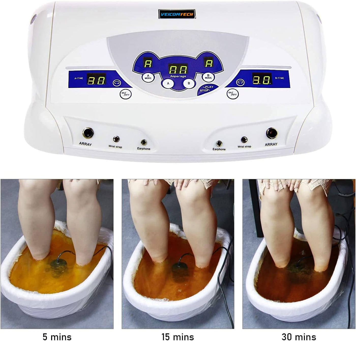 Detox Machine 2024 Ionic Foot Bath Detox Machine, Foot Detox Mahcine SPA for 2 Users ...