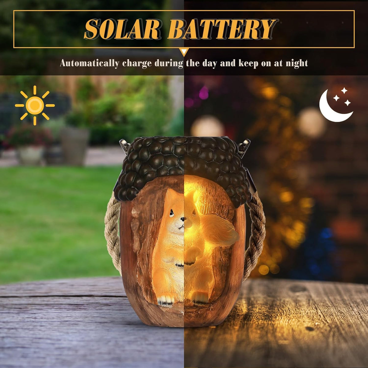 Solar Lantern Solar Lights for Outside, Garden Decor Solar Lights Outdoor Waterproof, Solar Garden Lights Automatic Charging Sensing Outdoor Backyard Patio Decor, 1 PCS White Eagle