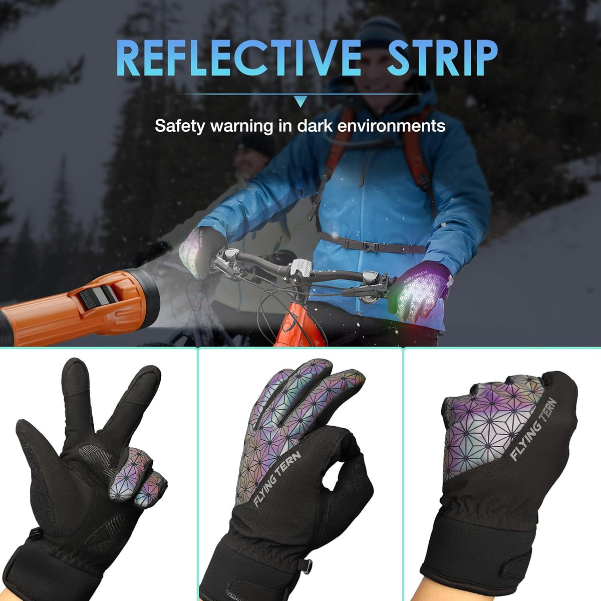 Winter Gloves for Men Women - Adult Snow Gloves - Waterproof Snowboarding & Skiing Gloves - Insulated Gloves, 3M Thinsulate Warm Touch Screen Cold Weather for Outdoors Cycling, Running