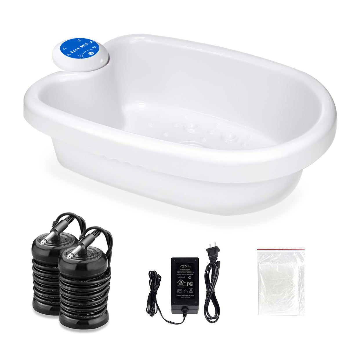 Ionic Foot Bath Detox Machine - Foot Detox Machine, Detox Foot Spa System for Home Salon Spa Club 2 Arrays 100 Tub Liners