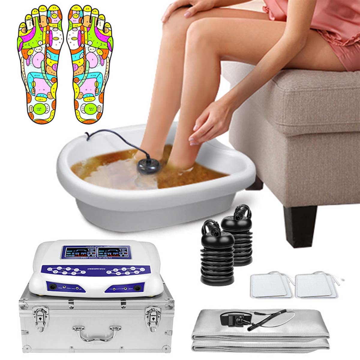 Ionic Foot Bath Spa Machine - Ion Cleanse Detox Foot Bath for Full Bod ...
