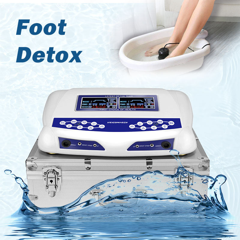 Dual Ionic Foot Bath Detox Machine,  Foot Spa Detoxification Machine Digital LCD Display with 2 Arrays, 2 Waist Belts, 2 Waist Straps