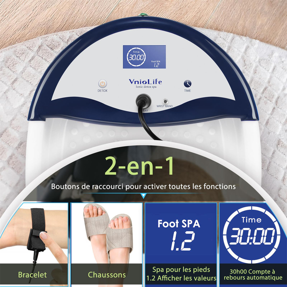 Bain de Pied Ionique Professionnel détoxination ionique spa ionique detox par les pieds