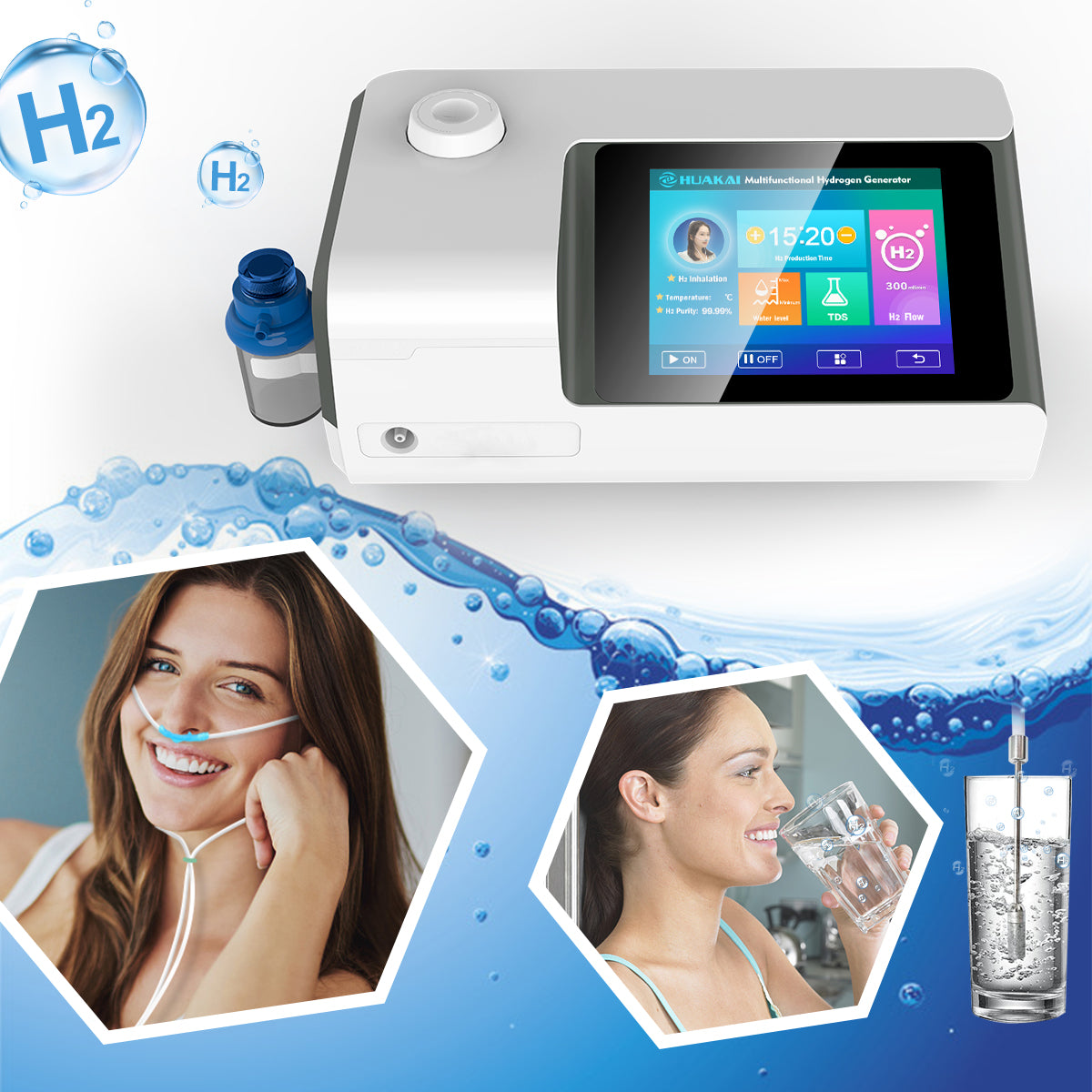 Hho Hydrogen Inhalation Machine Hydrogen Generator with Hydrogen Spa WL-930A