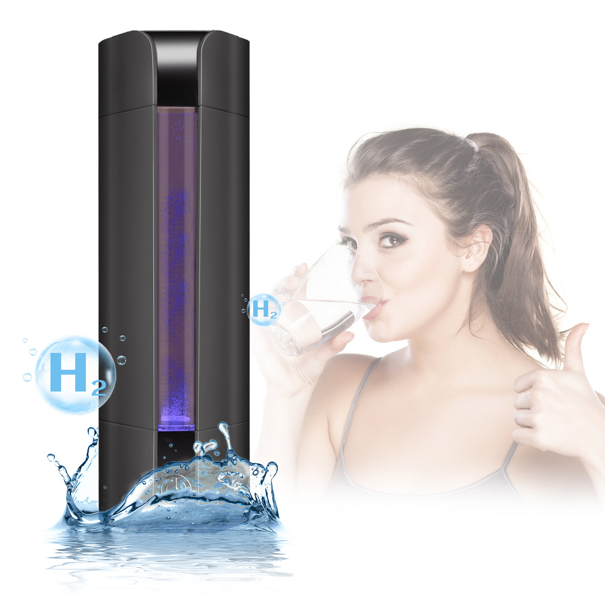 Healthy Hydrogen Water Bottle Inhalator Device h2 Water Generator Drinking Water