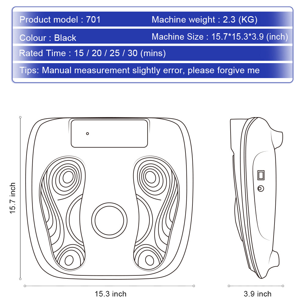 EMS Foot Massage Intensity Heating Foot Massager