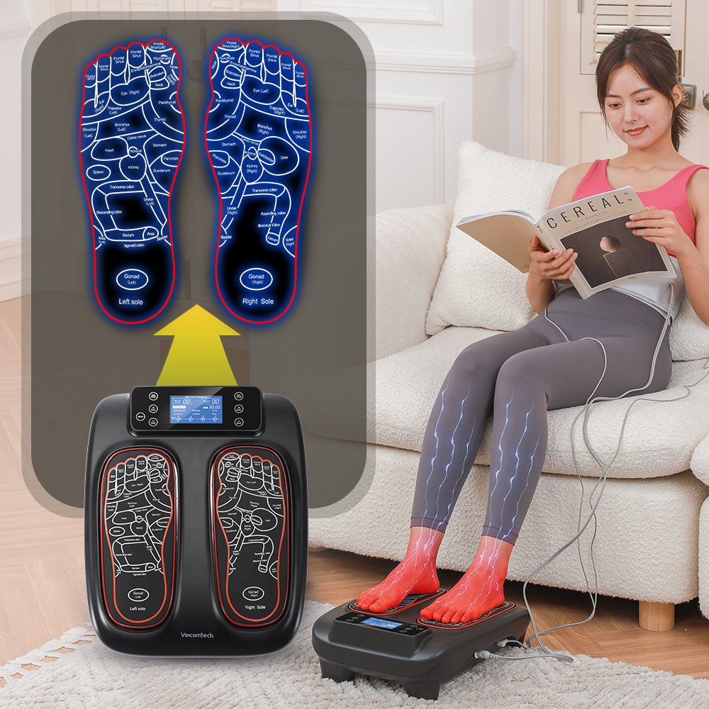 EMS Foot Massagers with Heat Foot Circulation Machine for Neuropathy Electric Muscle Stimulator