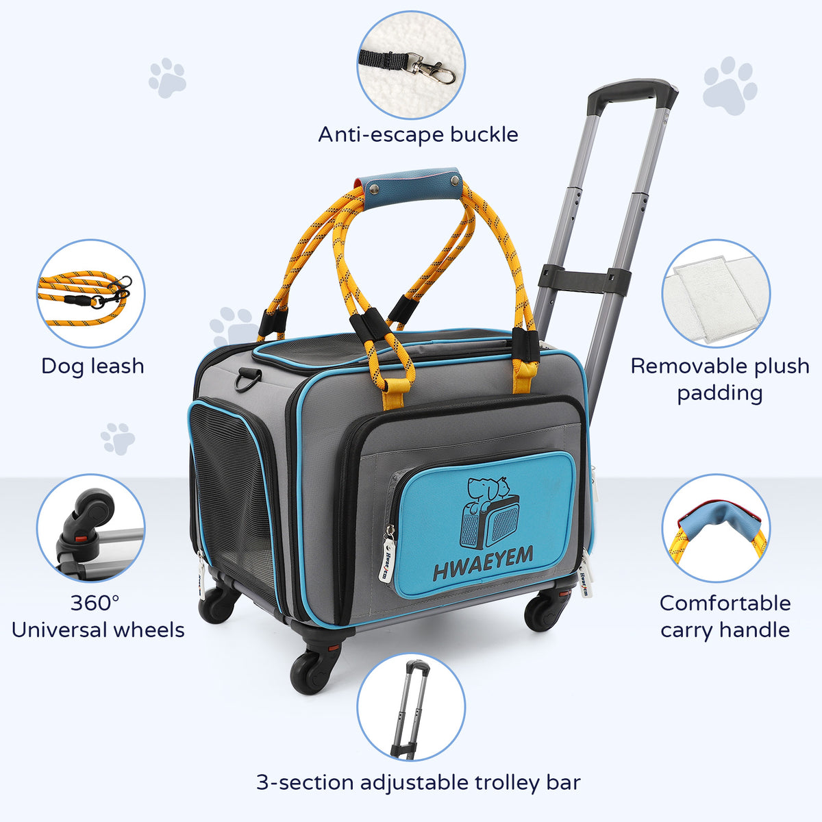 pet carrier with wheels