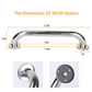 2Pcs Bath Grab Bar Sturdy Stainless Steel Shower Safety Handle For Bathtub Toilet Stairway 220LBS Pull Force