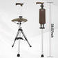 Portable Folding Walking Cane with a Seat, Alloy Cane Walker, Elder Care, Anti-Slip Lightweight Seated Cane for Seniors