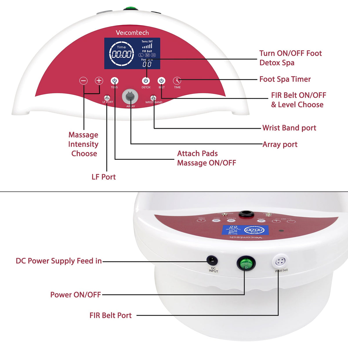 Ionic Detox Foot Bath Spa Machine Ionic Foot Bath WL-801M