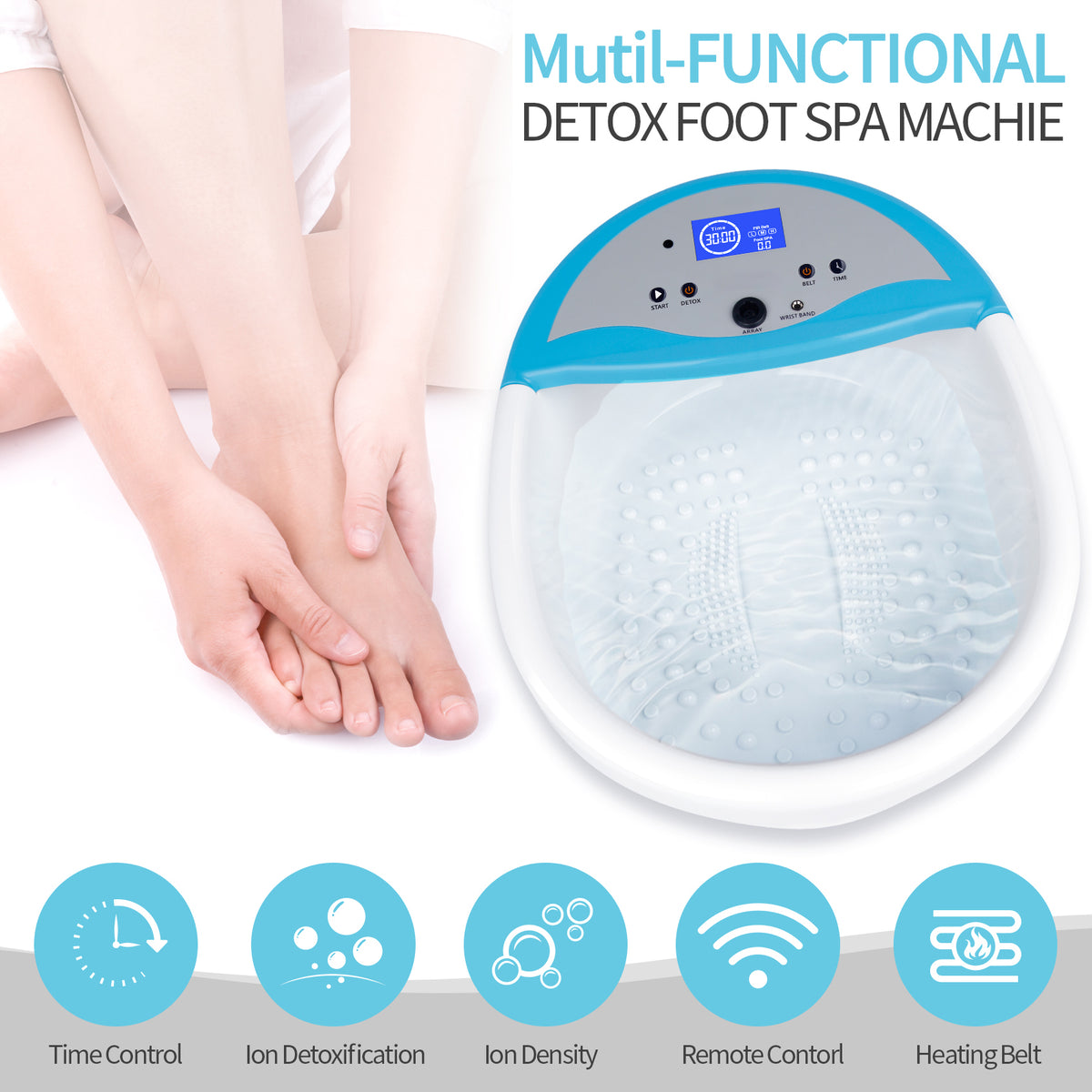 WL-801B Ionic Foot Bath Detox Machine Spa Kit