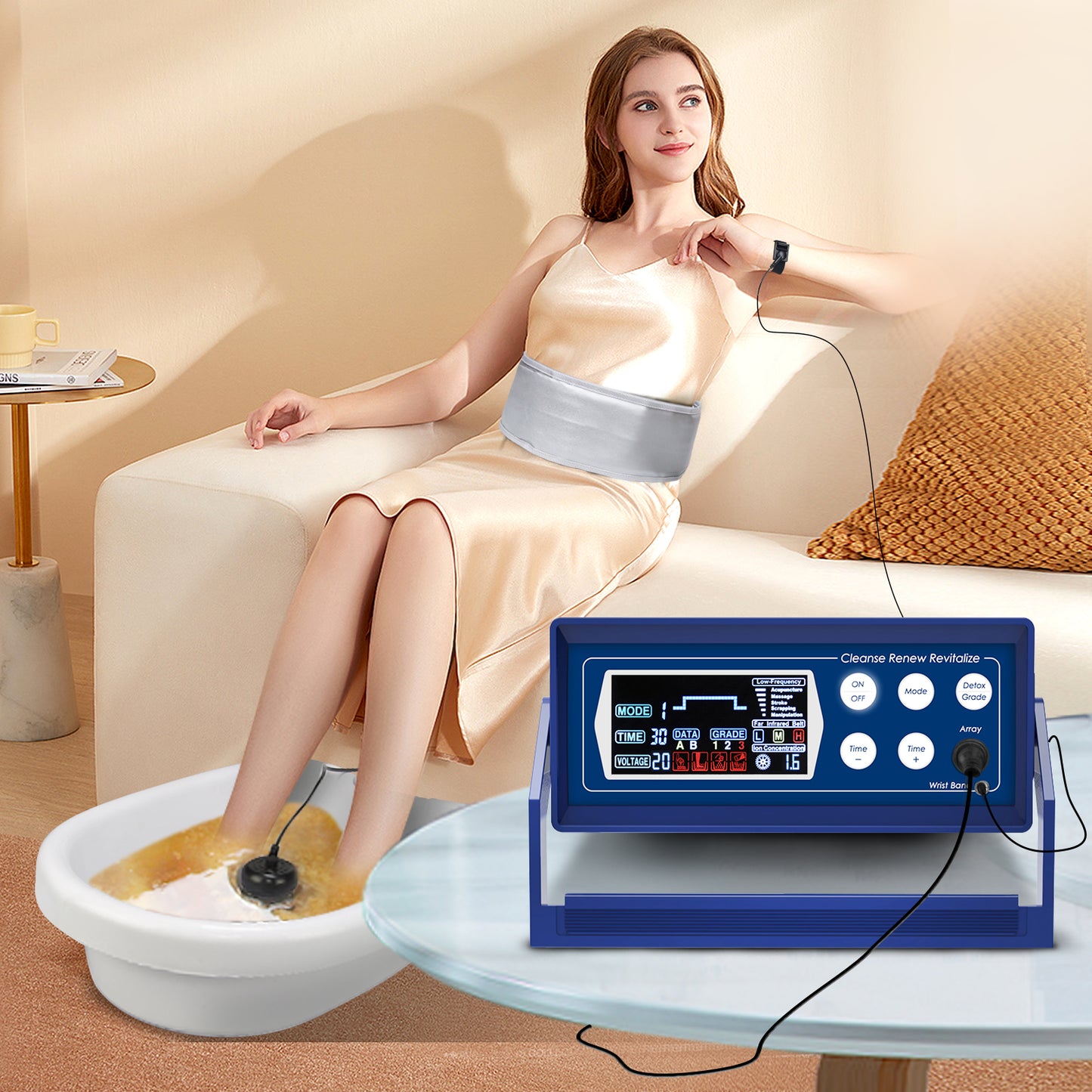Strong Power Ionic Foot Bath Detox Machine Salon Detox Spa Device For Body Detoxify