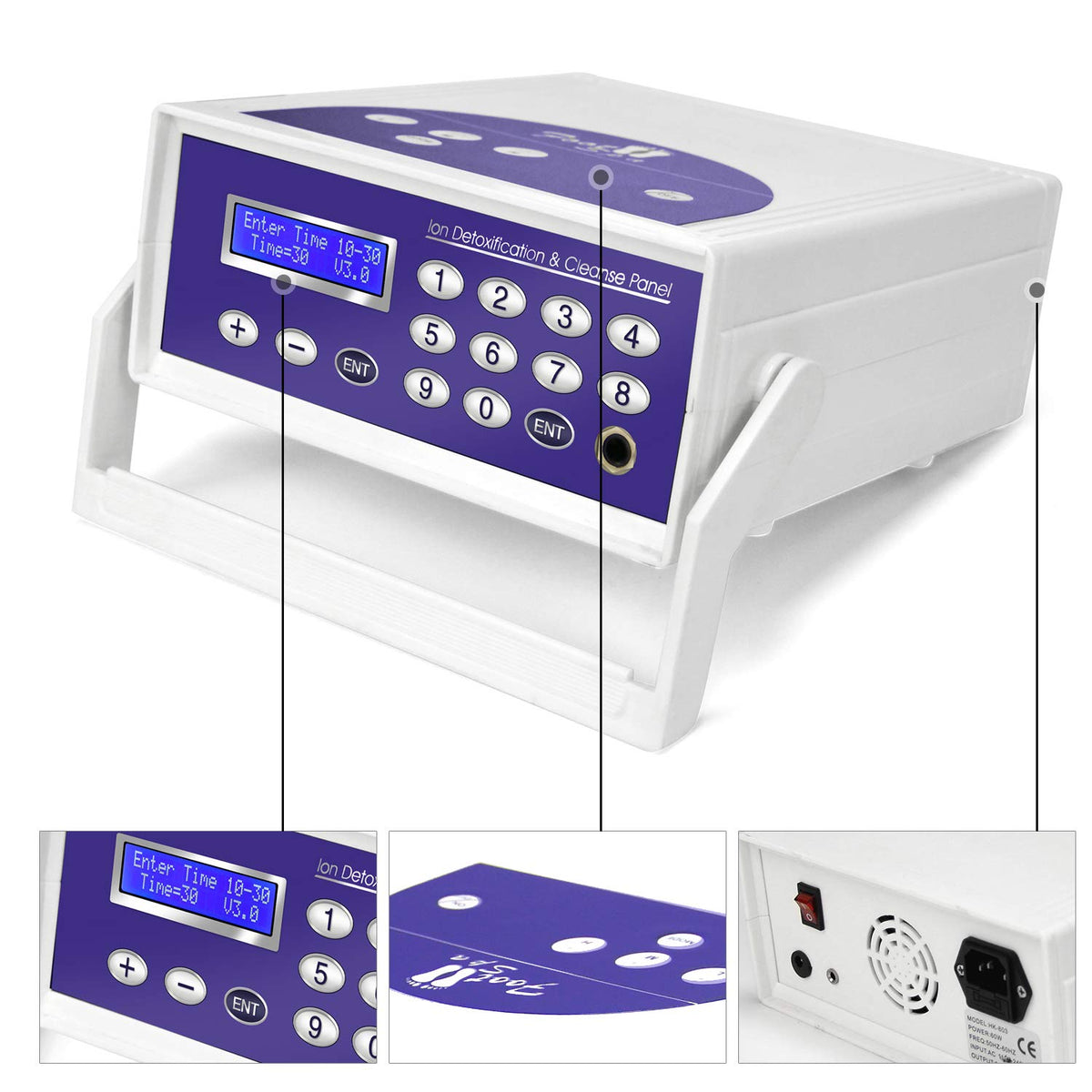 Ion Cleanse Foot Spa Detox Machine Salon Spa Detox Device With Aluminum Box